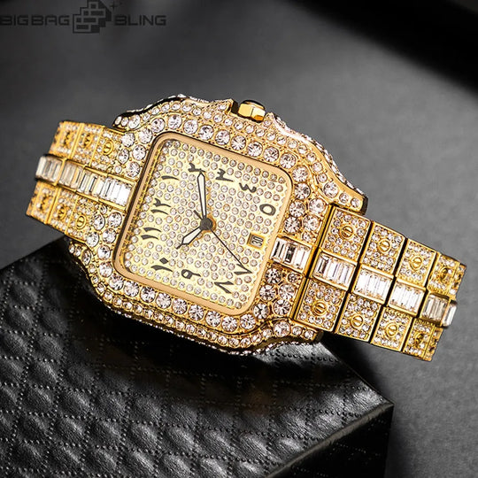Iced Out Square Quartz Watch BigBagBling