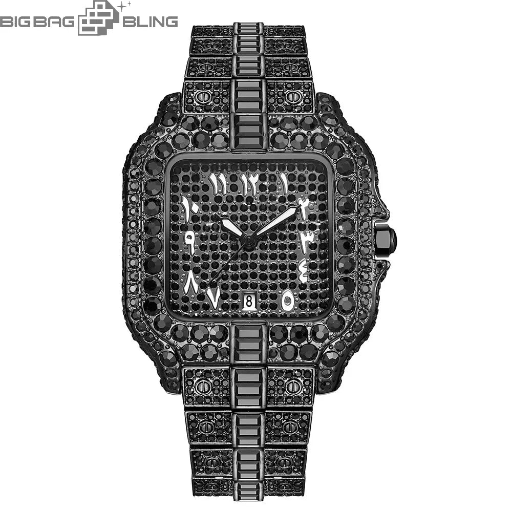 Iced Out Square Quartz Watch BigBagBling