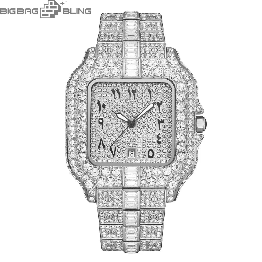 Iced Out Square Quartz Watch BigBagBling
