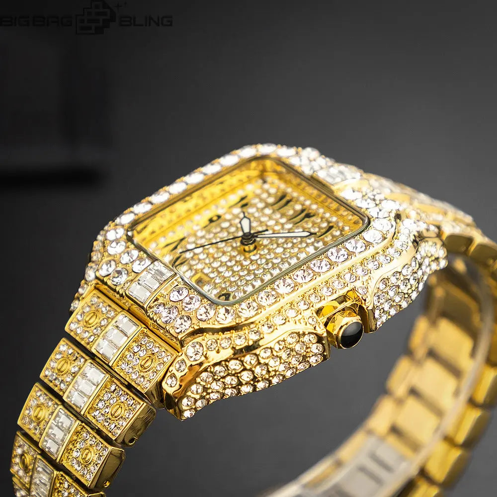 Iced Out Square Quartz Watch BigBagBling