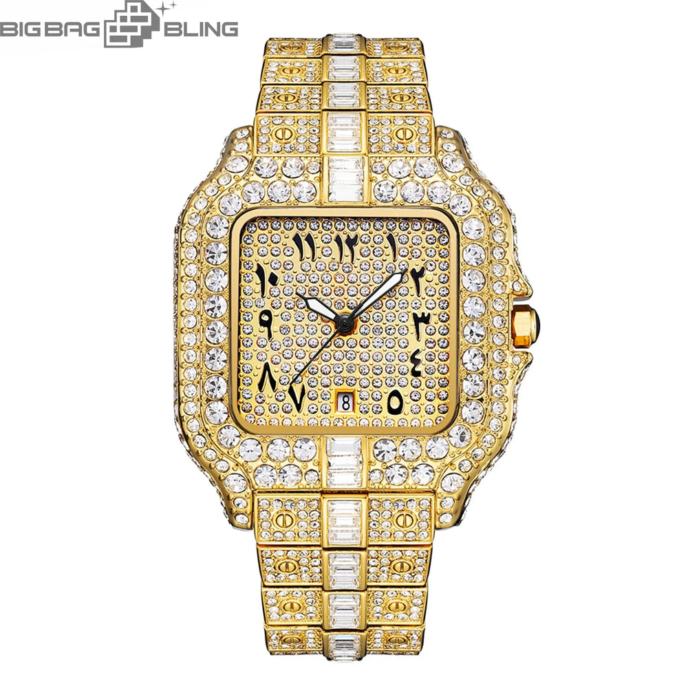Iced Out Square Quartz Watch BigBagBling