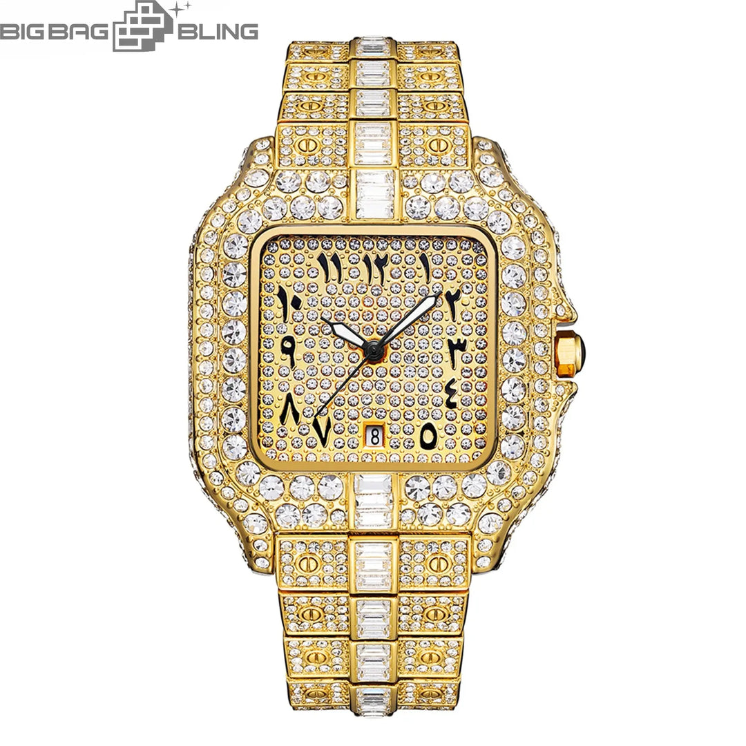 Iced Out Square Quartz Watch BigBagBling