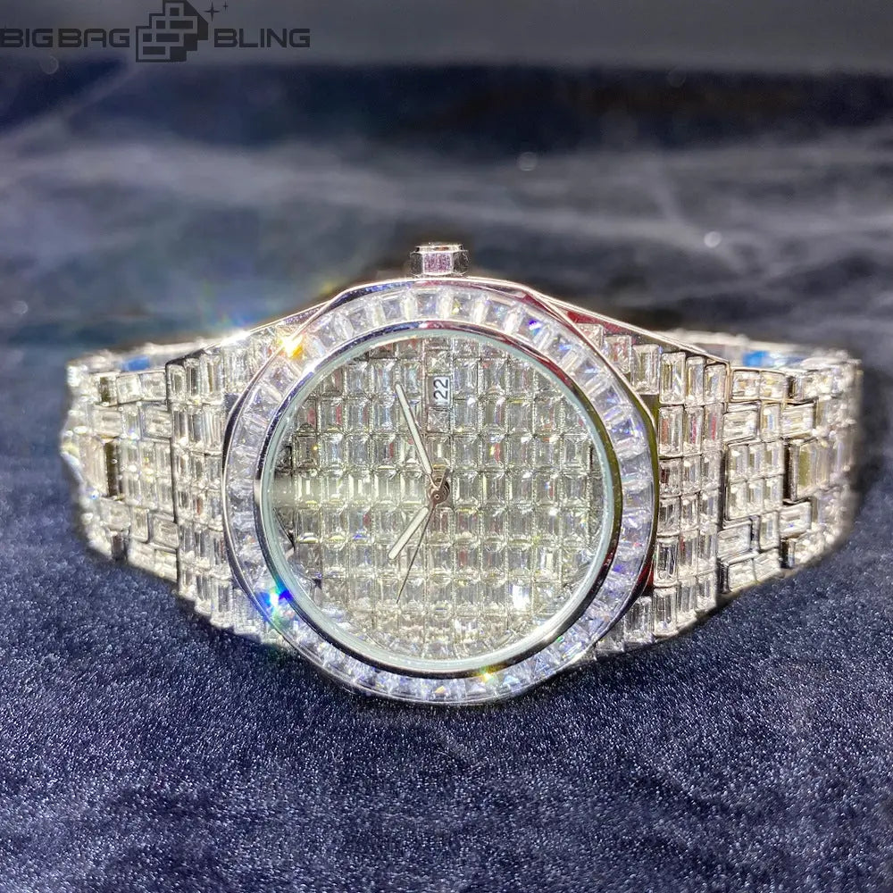 Iced Out Square diamond luminous Watch BigBagBling