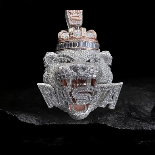Iced Out Tiger RASTA letter Pendant - Pre Order BigBagBling
