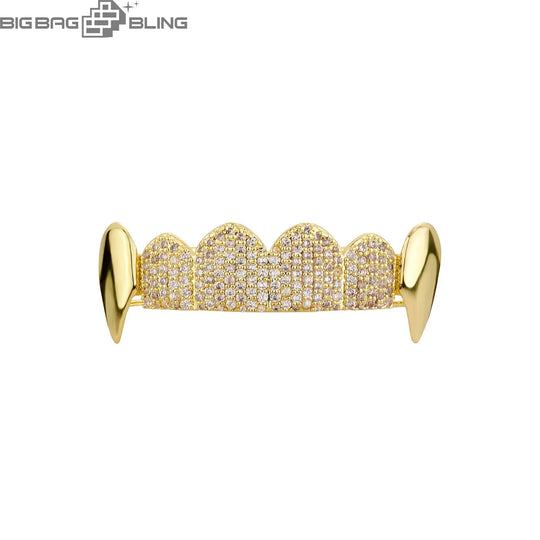Iced Out Vampire fangs Grillz BigBagBling