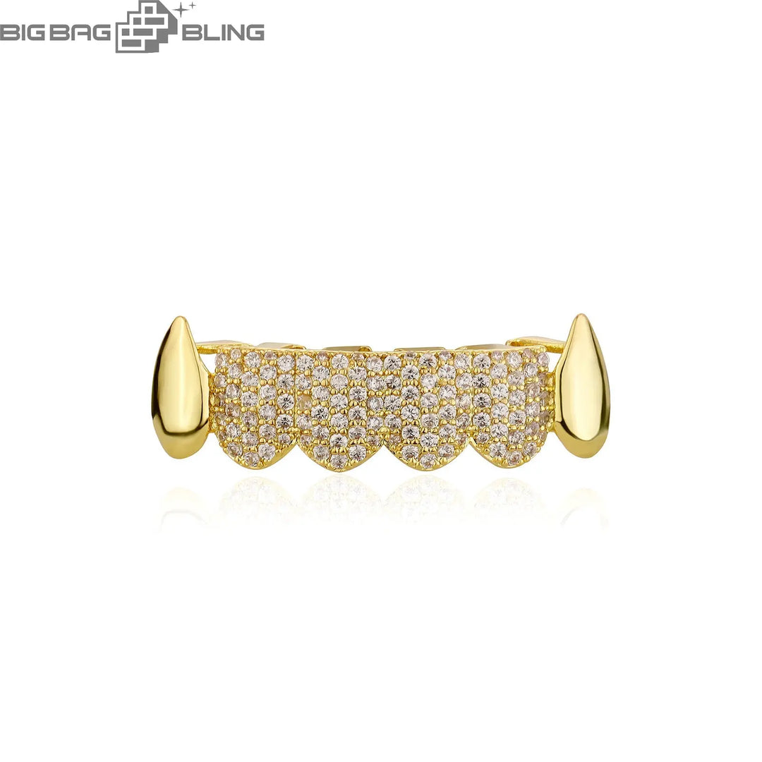 Iced Out Vampire fangs Grillz BigBagBling