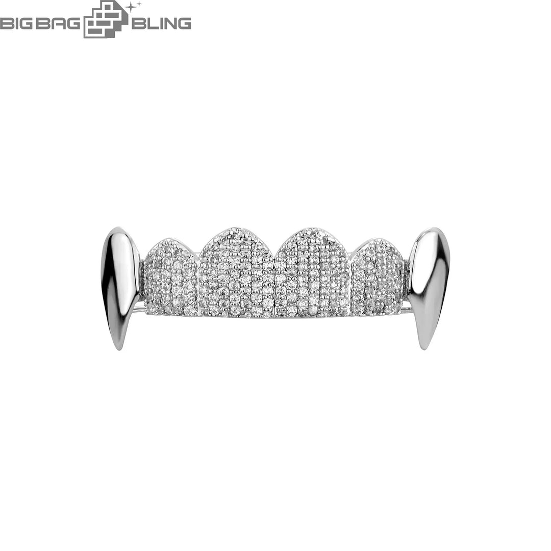 Iced Out Vampire fangs Grillz BigBagBling