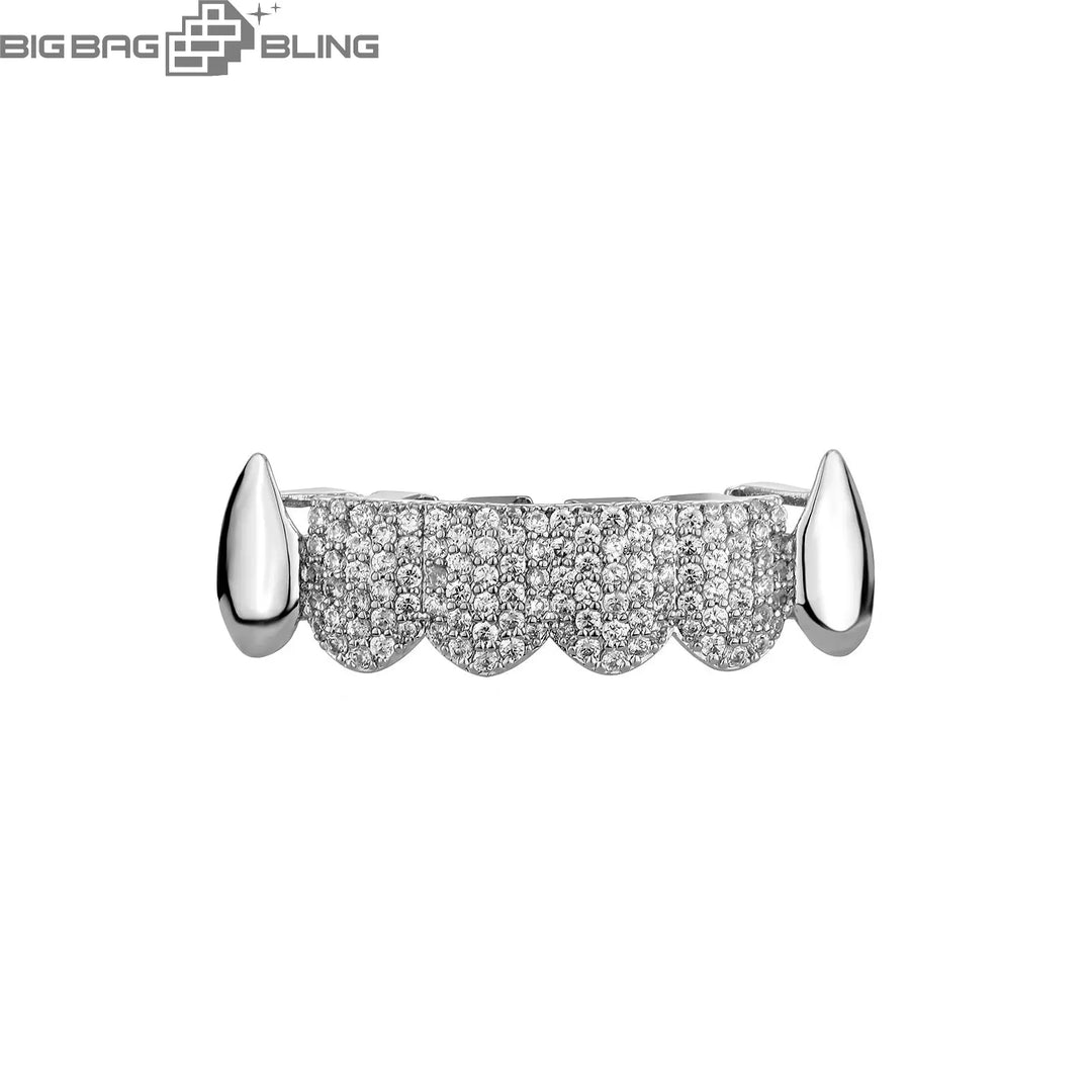 Iced Out Vampire fangs Grillz BigBagBling