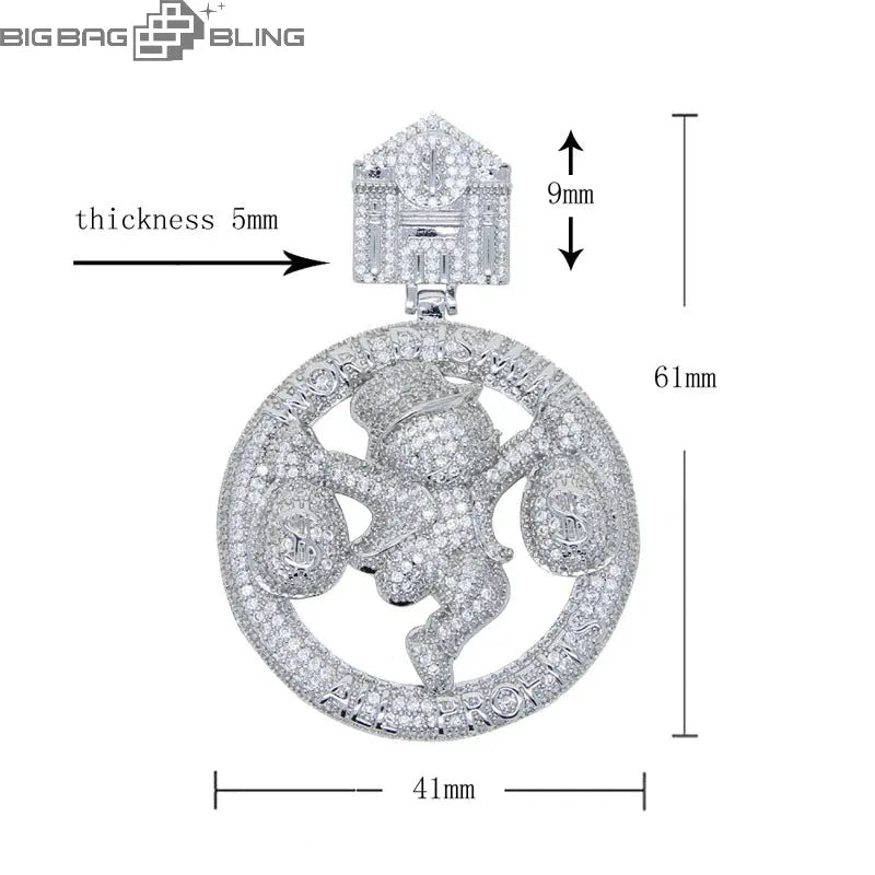 Iced Out World is mine Pendant BigBagBling