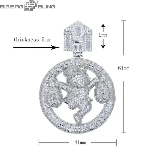 Iced Out World is mine Pendant BigBagBling