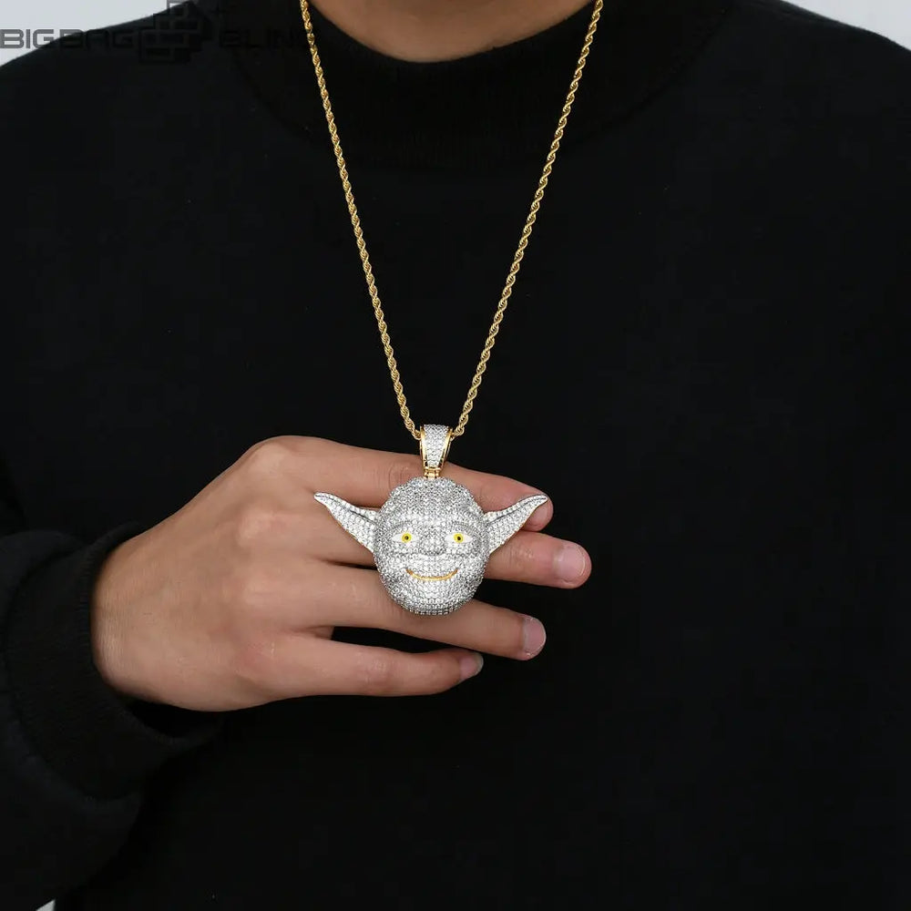 Iced Out Yoda Master Pendant BigBagBling