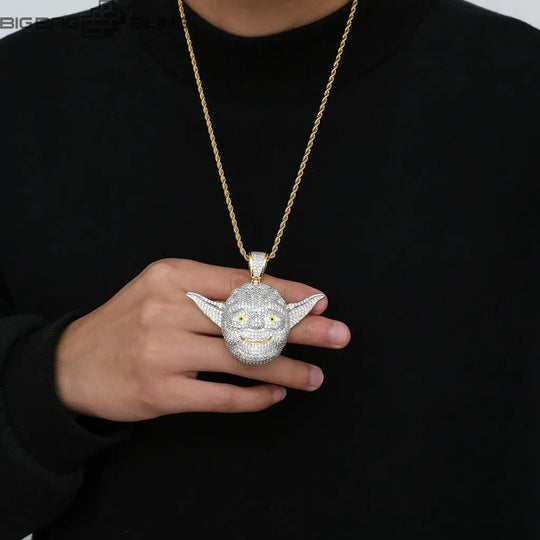 Iced Out Yoda Master Pendant BigBagBling
