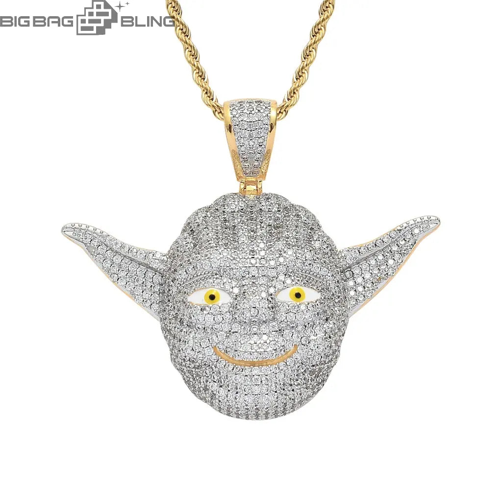 Iced Out Yoda Master Pendant BigBagBling