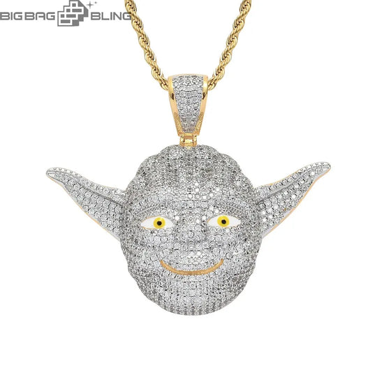 Iced Out Yoda Master Pendant BigBagBling
