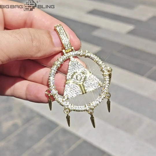 Iced Out dreamcatcher Pendant BigBagBling