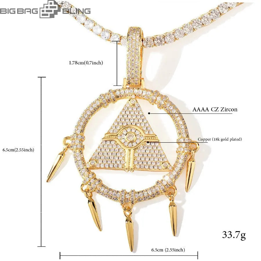 Iced Out dreamcatcher Pendant BigBagBling