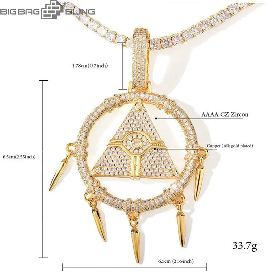Iced Out dreamcatcher Pendant BigBagBling