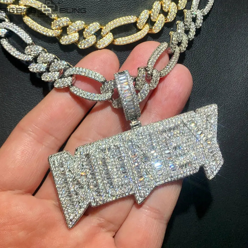 Iced Out money Letter Pendant BigBagBling