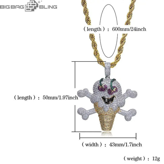 Iced Pirate Icecream Pendant