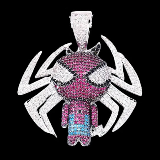 Iced SpiderMan Pendant