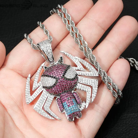 Iced SpiderMan Pendant