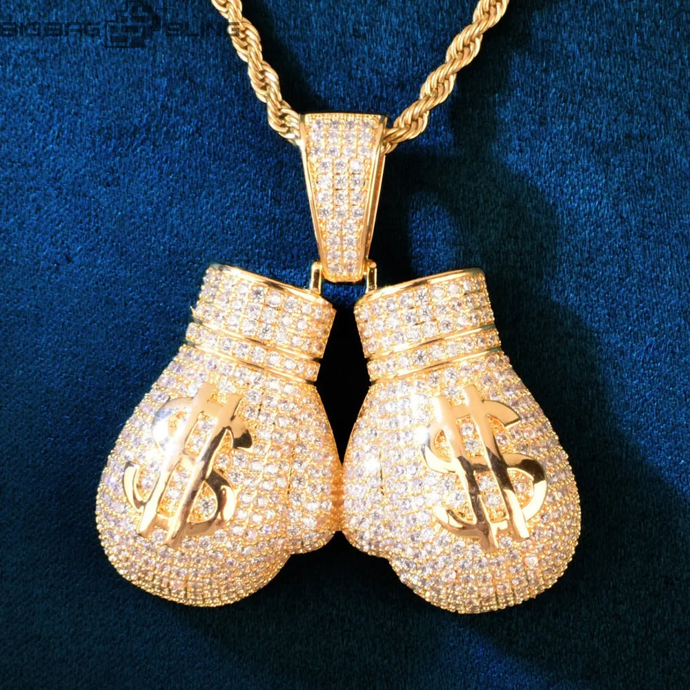 Iced out Boxing glove Pendant BigBagBling