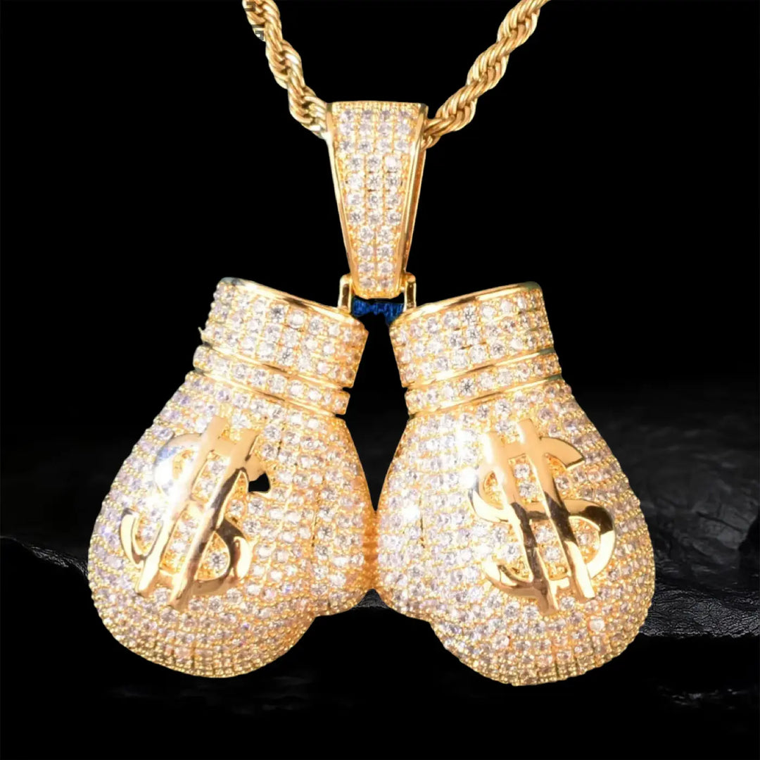 Iced out Boxing glove Pendant BigBagBling