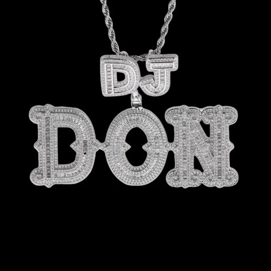 Iced out Custom Ice thorn letter Pendant BigBagBling