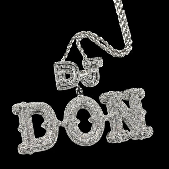 Iced out Custom Ice thorn letter Pendant BigBagBling