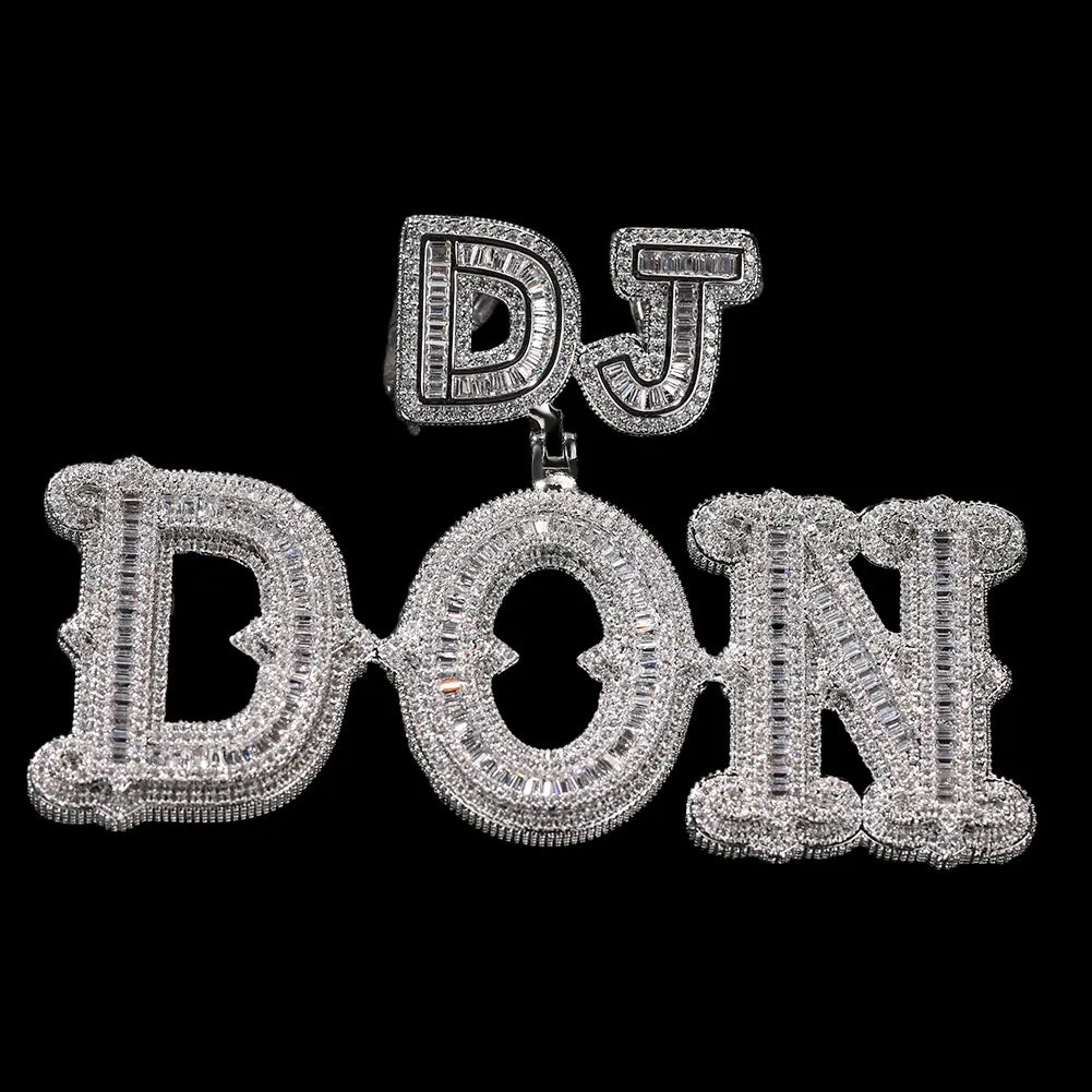 Iced out Custom Ice thorn letter Pendant BigBagBling