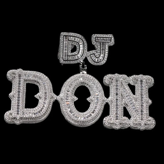 Iced out Custom Ice thorn letter Pendant BigBagBling