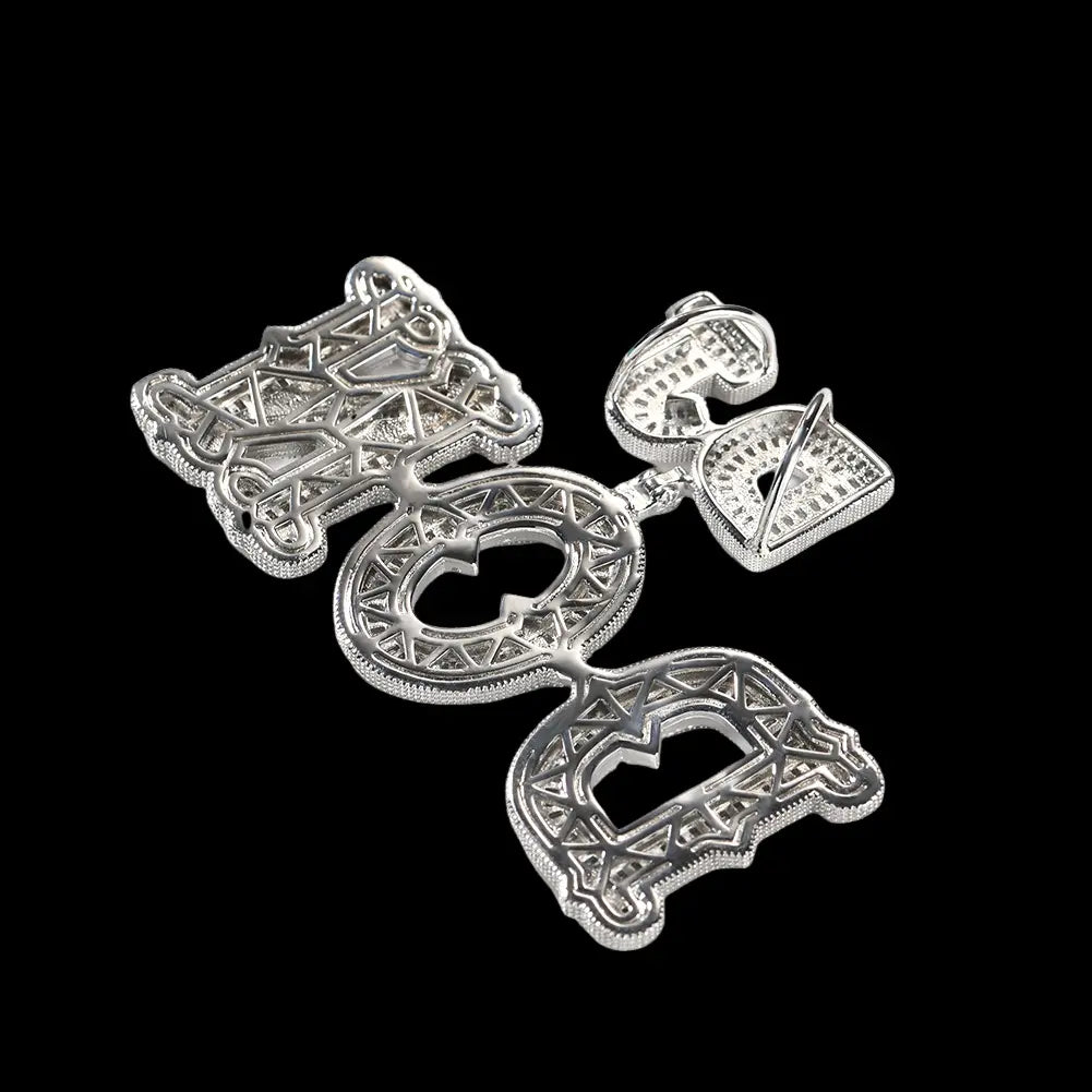 Iced out Custom Ice thorn letter Pendant BigBagBling
