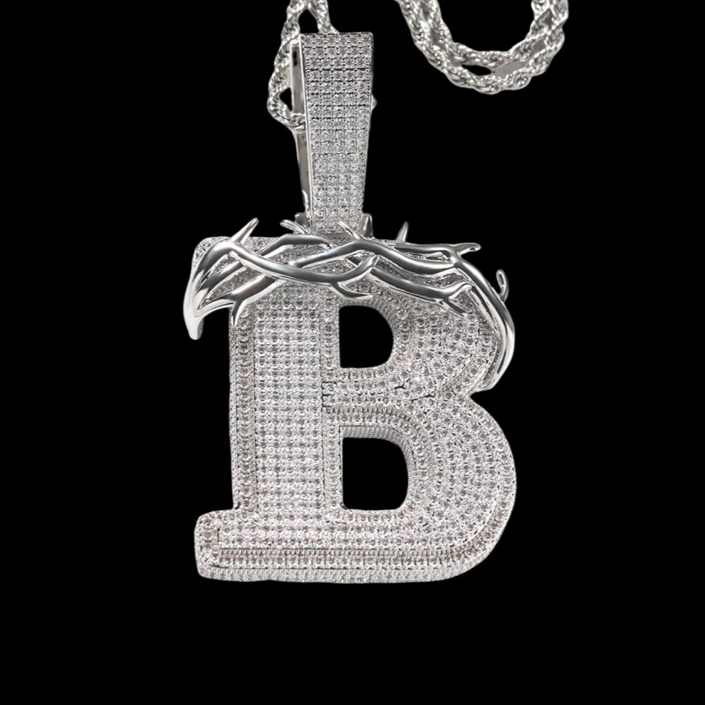 Iced out Custom Letter Name Combination Pendant BigBagBling