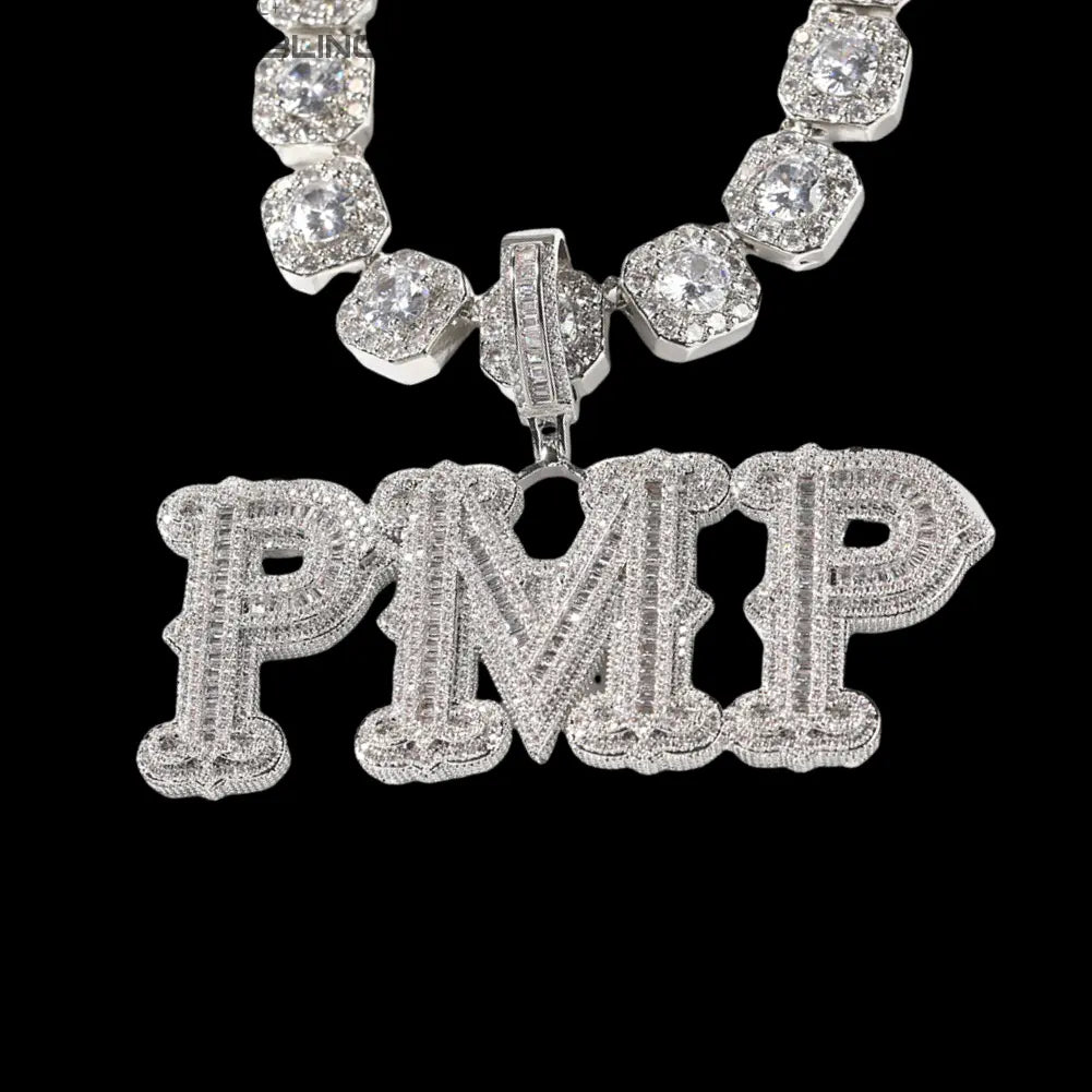 Iced out Custom Letters Pendant BigBagBling