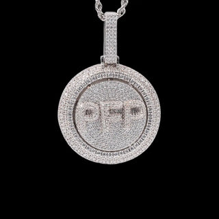 Iced out Custom Rotating letter pendent