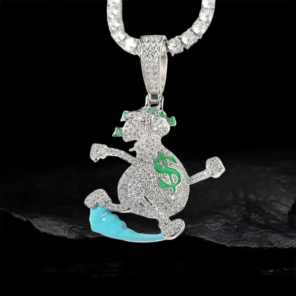 Iced out running purse Pendant BigBagBling