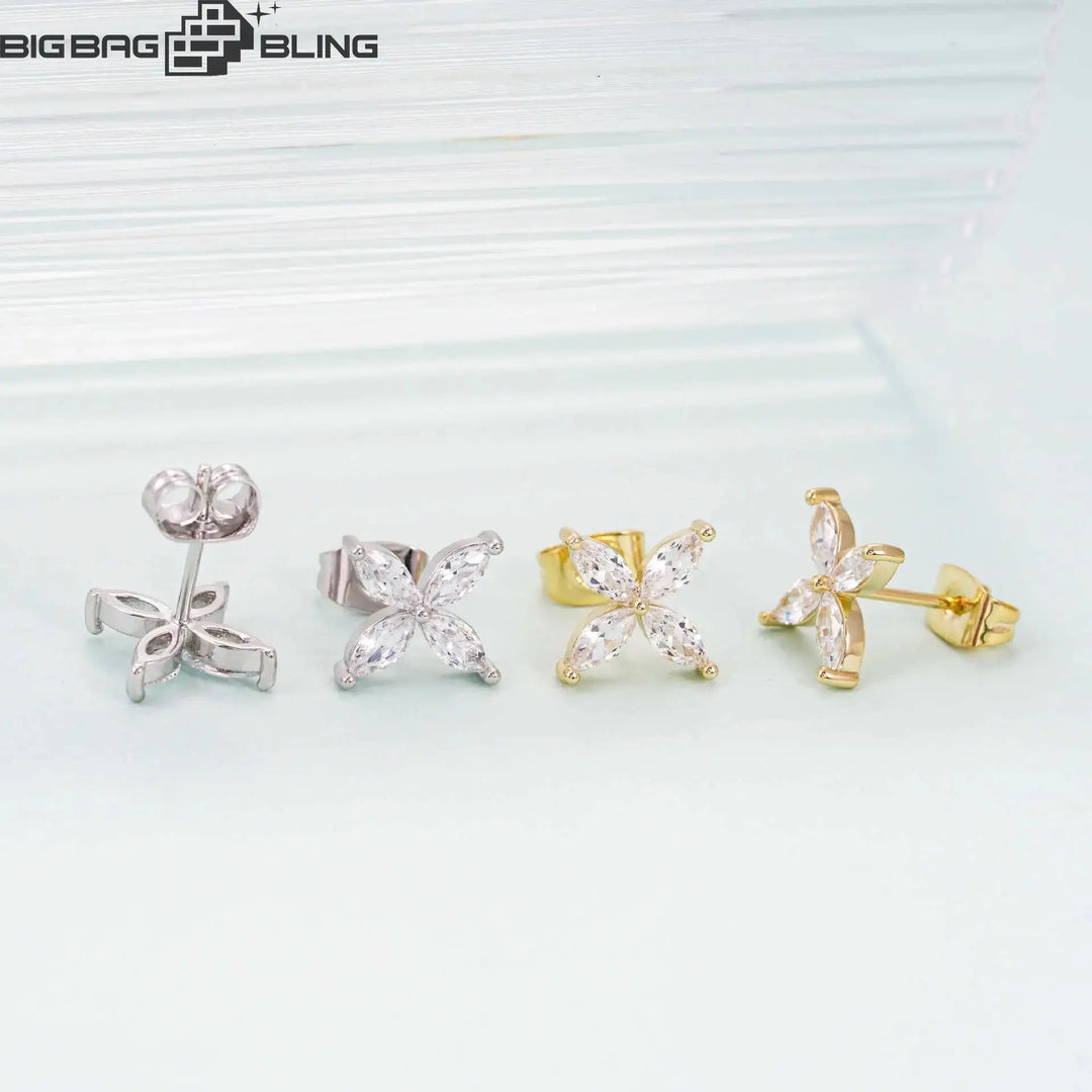 S925 Sterling Silver Moissanite Butterfly Earrings BigBagBling