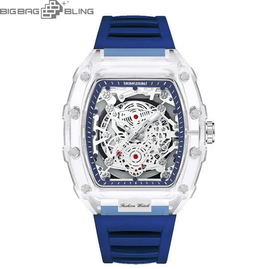 Transparent Unisex Quartz Barrel Watch BigBagBling