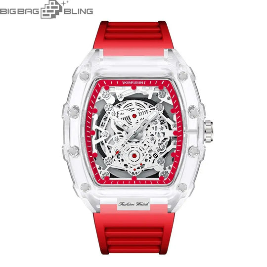 Transparent Unisex Quartz Barrel Watch BigBagBling