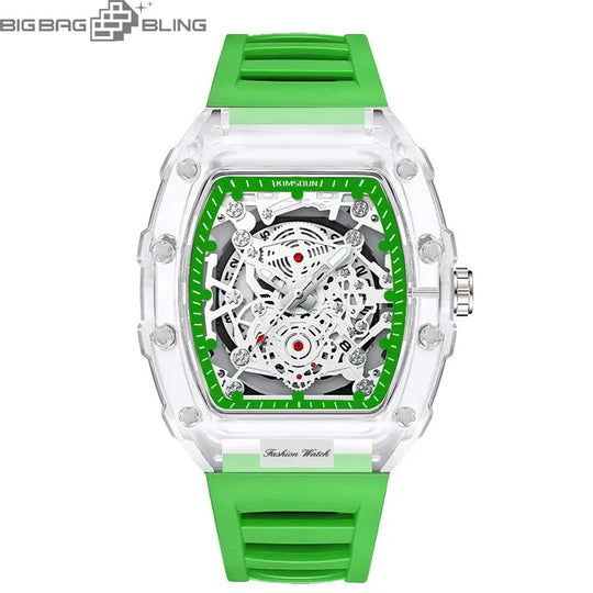 Transparent Unisex Quartz Barrel Watch BigBagBling