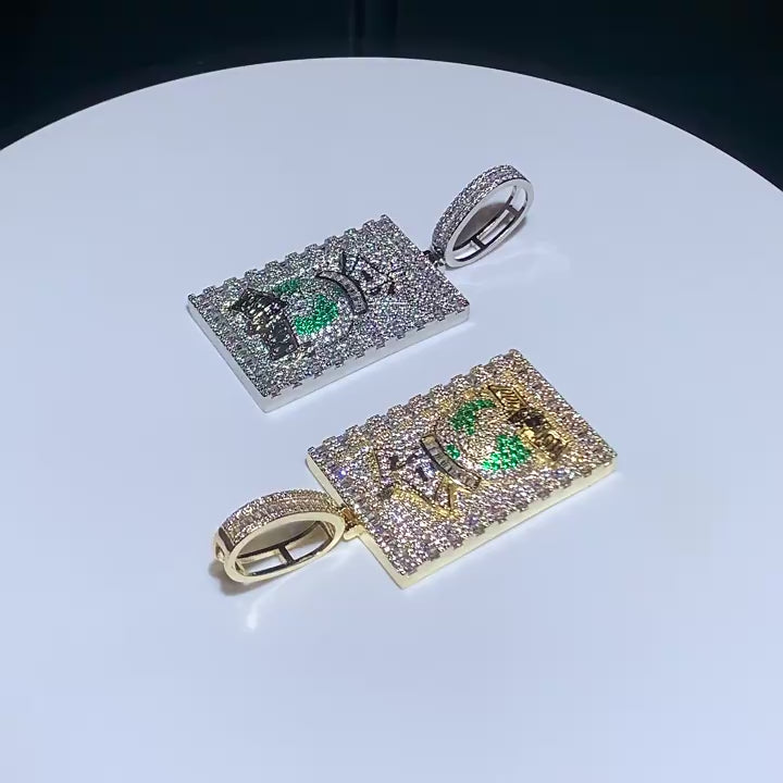 Iced Out Money bag Pendant