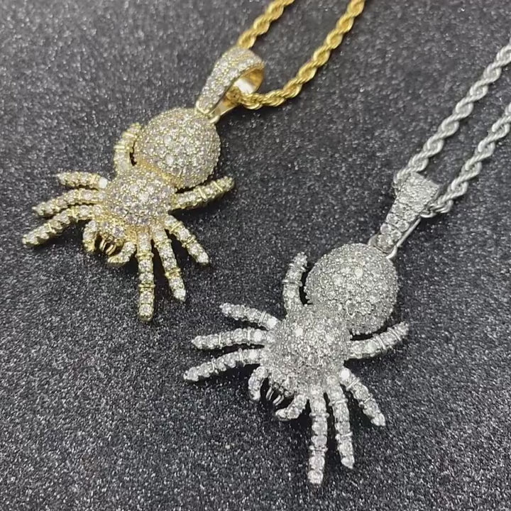 Iced Out Spider Pendant
